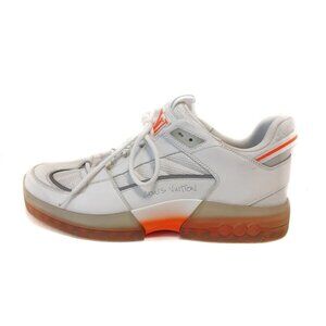 Auth LOUIS VUITTON A View Line Sneakers White Gray Multi -Men's